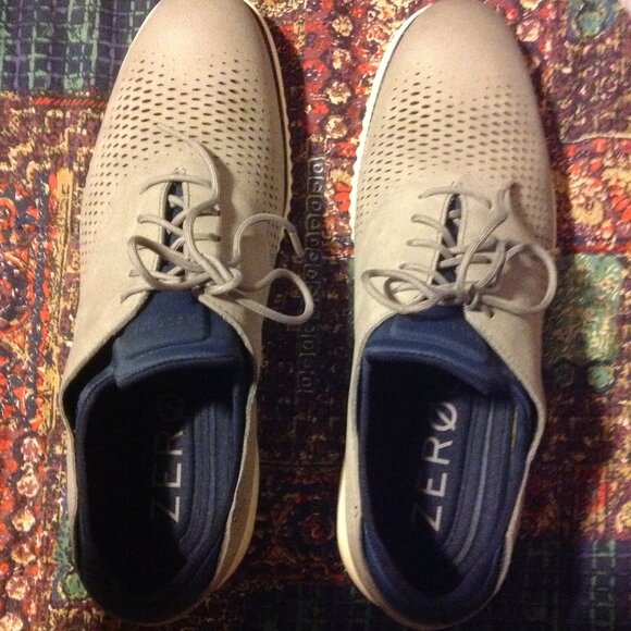 Cole Haan Men's 2.ZeroGrand Gray Nubuck Wingtip Oxford Shoes - 11.5M- New in Box - Picture 6 of 9